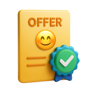 Offer document with checkmark