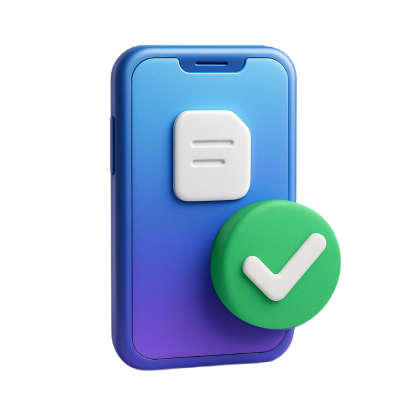 Phone with checkmark